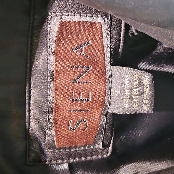 Siena Black Leather Jacket Size Large - Picture 3 of 9